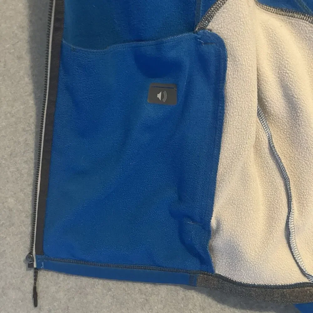 Elevate Subaru Fleece Track Jacket Blue Gray Full Zip Size L